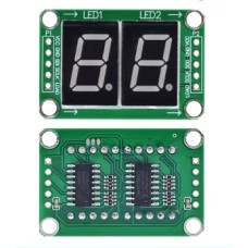 โมดูลแสดงผล 0.5 นิ้ว 2 หลักสีแดง ไดรเวอร์ 74HC595 Digital Tube Display Module