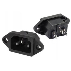 ปลั๊ก AC Power Socket 250V Rocker Switch 10A Power Connector Plug (รุ่นมีปีก ตัวผู้)