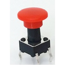 TACT SWITCH 6X6 COVER TOP RED